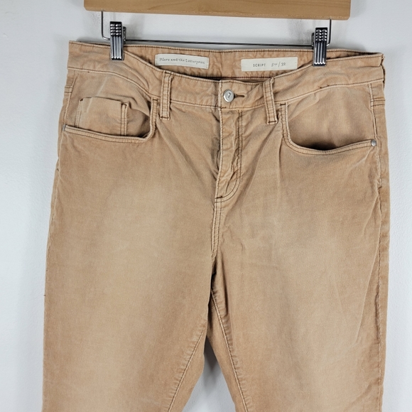 Anthro Pilcro Script High Waist Ribbed Corduroy Skinny Pants - Picture 2 of 9